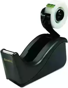 Scotch Schreibtisch Klebebandspender, schwarz zweifarbig, 1 Spender/Packung (C60-BK) - Bild 1 von 2