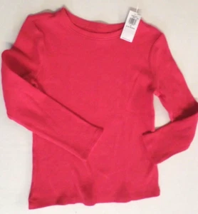 Old Navy Girls Cotton Thermal Long Sleeve T- Shirt Bright Scarlet Size 5T - Picture 1 of 4