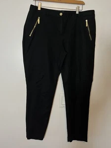 Michael Kors Pants size 12 Black Color With Gold Zipper & Pockets Comfortable - Picture 1 of 7
