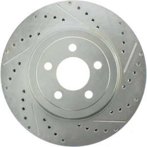 Disc Brake Rotor-Select Sport Cross-Drilled and Slotted Front Left Stoptech - Picture 1 of 5