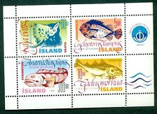 ICELAND #859a Souvenir Sheet, FISH, og, NH, VF, Scott $11.00