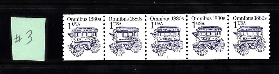 USA PNC SC# 2225b OMNIBUS 1c PL# 3 SHINY GUM -WATER ACTIVATED- PNC5 MNH LOT # 3 - Image 1 of 1