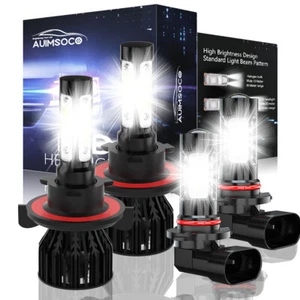 For 2004-2014 Ford F150 LED Headlight Hi/Lo Beam + Fog Light Bulbs Combo Kit - Foto 1 di 12