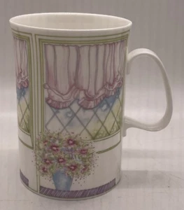 VTG DUNOON CERAMICS FINE BONE CHINA MUGS ENGLAND COTTAGE FLORAL - Picture 1 of 5