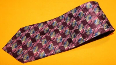 ROBERT TALBOTT MEJOR CORBATA BORGOÑA/ROSA/AZUL FLORAL/GEOMÉTRICA - CORBATAS PARA EL CUELLO Foto 1 de 3