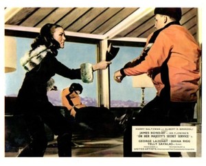 On Her Majesty's Secret Service Original Lobby Card James Bond Diana Rigg 1969