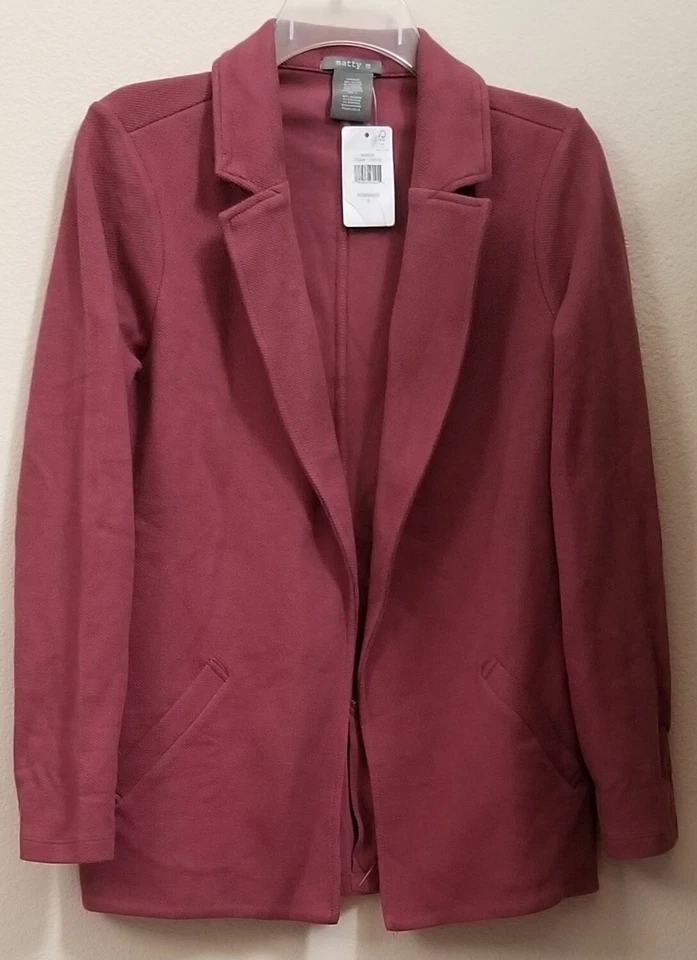 Matty M Ladies' Knit Boyfriend Blazer -S- - Image 1 of 1