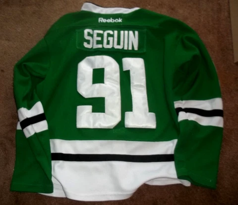 REEBOK CCM NHL DALLAS STARS HOCKEY JERSEY #91 SEGUIN W/ FIGHTING STRAP CLOTHING Cover