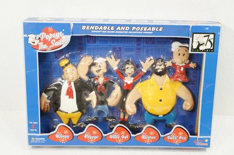 Popeye The Sailor Bendables Figure Set 75th Anniversary NJCroce Cover