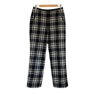 WILLI SMITH COLLECTION GRAU SCHWARZ WOLLE KARIERT DAMENHOSE GRÖSSE 8 - Bild 1 von 7