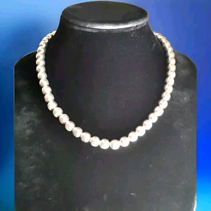 Collar de cuentas Erick's de plata de ley de 20 pulgadas de largo tamaño 10 mm Taxco.925 - Imagen 1 de 10