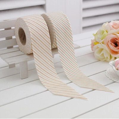 14 YARD Bias Tape Anna Washed Cotton trim 40mm Stripe bias single fold - Image 1 of 2