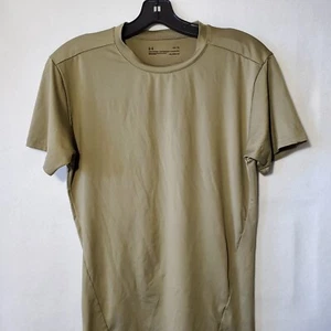 Under Armour compression Shirt Men's Large Short Sleeve Brown Tactical Military  - Picture 1 of 10