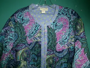 Appleseed lightweight quilted blue and pink reversible quilted jacket Size 2X - Picture 1 of 3
