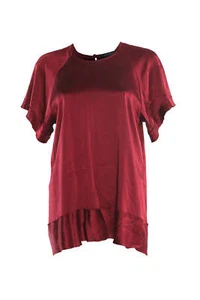 Lee Mathews Silk Slip Top in Burgundy Size 6 AU - Picture 1 of 5