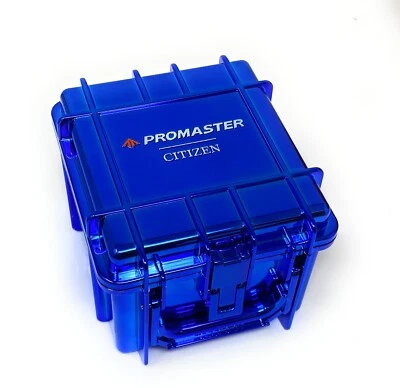 Citizen Promaster Watch Blue Chrome & Black Box Hard Case - Holds One 5x4x4 - Image 1 of 4