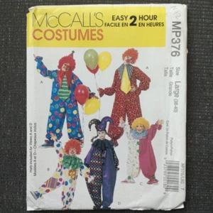 Disfraz de payaso y bufón adulto Halloween patrón McCall MP376 talla L (38-40) sin cortar - Imagen 1 de 4