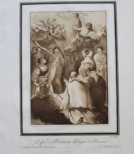 1780 Etching Aquatint after FRANCIABIGIO by MARIA CATHARINA PRESTEL large - Picture 1 of 4
