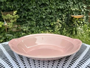 Vintage 40s 50s MCM LU-RAY PASTELS TS&T Pink Veggie Serving Bowl Oval 10" USA - Picture 1 of 6