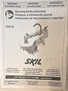 Skil 3335 - 01 manual de instrucciones de seguridad de funcionamiento solo usado - Imagen 1 de 2