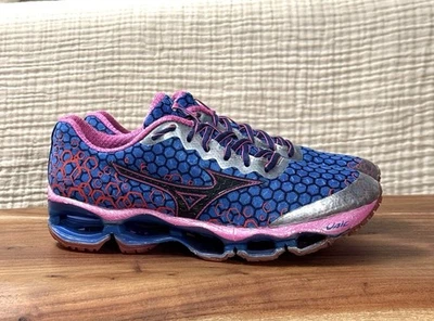 Zapatos para correr MIZUNO Wave Prophecy 3 para mujer azul rosa negro talla 8 Foto 1 de 4