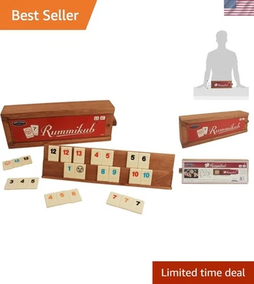 Portable Rummikub Vintage Edition: 106 Tiles & Built-in Trays for Easy Gameplay - Image 1 of 4