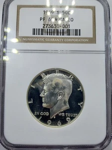 1969-S 50c Kennedy Half Dollar - NGC PF 69* Star Cameo - - Picture 1 of 6