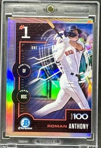 Roman Anthony RARE ROOKIE REFRACTOR BOWMAN #1 PROSPECT INVESTMENT CARD SSP MINT - Picture 1 of 2