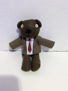 Mr Mister Bean Teddy Bear UK Exclusive Ty Beanie Baby with Jacket Plush Stuffed - Picture 1 of 5