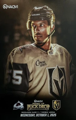 Предсезонный плакат Vegas Golden Knights 10/1/25. Keegan Kolesar  - Изображение 1 из 2