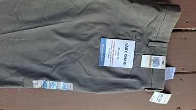Dockers Easy Khaki Classic Fit Flat Front Mens Pants 42 X 30 Dark Khaki/Olive - Image 1 of 4
