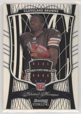 2009 Bowman Sterling Memorabilia Black Refractor /50 Mohamed Massaquoi Rookie RC - Image 1 of 2