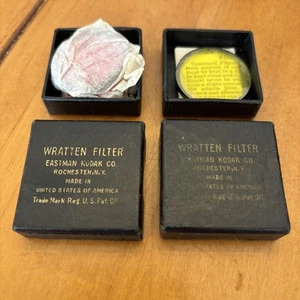 Two Wratten Kodak Vintage filters Yellow Red With Boxes. - Picture 1 of 3