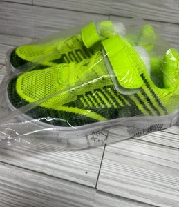 Unbranded Neon Green Yellow Boys Athletic Running Shoes Size 2 New - Picture 1 of 5