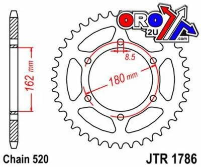 PIÑÓN TRASERO JT JTR1786.46 ACERO, SUZUKI PE250 80-82 Foto 1 de 3