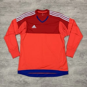 Adidas Long Sleeve Soccer Goalkeeper Top 15 GK Red Blue ADIZERO Men’s Size Large - Picture 1 of 8