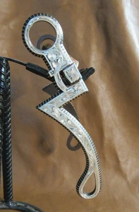 E Garcia 7 Shank Salinas Silver Bit Brown Finish - Picture 1 of 3