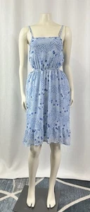 Wonder Nation Blue Floral Dress Adjustable Straps Size L (10-12) - Picture 1 of 4