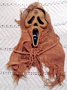 Scream 4 GHOSTFACE Mask ScareCrow  Youth Burlap Ghost Face Brown YOUTH - Bild 1 von 6