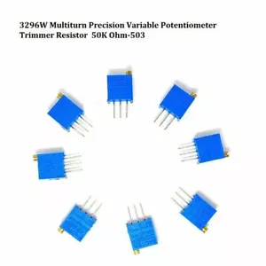 Potenciómetro Variable de Precisión Multivuelta 3296W Resistencia Recortadora 50K Ohm-503 - Imagen 1 de 4