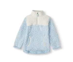 Wonder Nation Colorblock Quarter Zip Sherpa Pullover, Apollo, 2XL - Picture 1 of 2