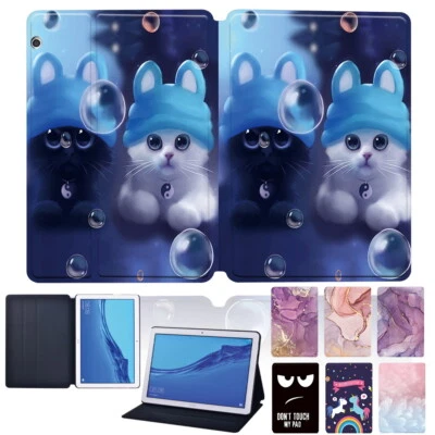 PU Leather Stand Cover Case For Huawei MediaPad T3/T5/M5 Lite 8/M5 10.1/M5 10.8' - Image 1 of 4