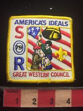 Vtg AMERICA’S IDEALS GREAT WESTERN COUNCIL Boy Scout Patch 1979 S-O-R Bell S69S