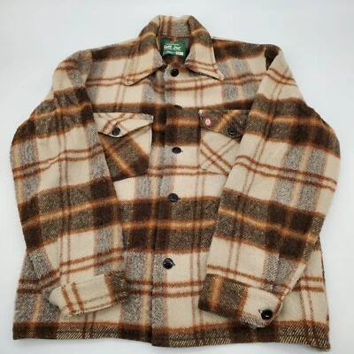 Canadian Bell Jac Wool Plaid Grunge Wool Button Jacket Men Small Medium Vintage  - Image 1 of 4