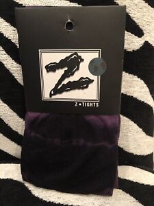 NEW WITH TAGS: Z Tights - Purple and Black Tie Dye Tights - Size S/M
