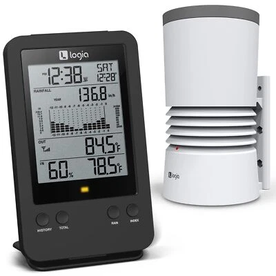 Logia 3-in-1 Weather Station with Rain Gauge, Humidity & Outdoor Thermometer - Image 1 of 4