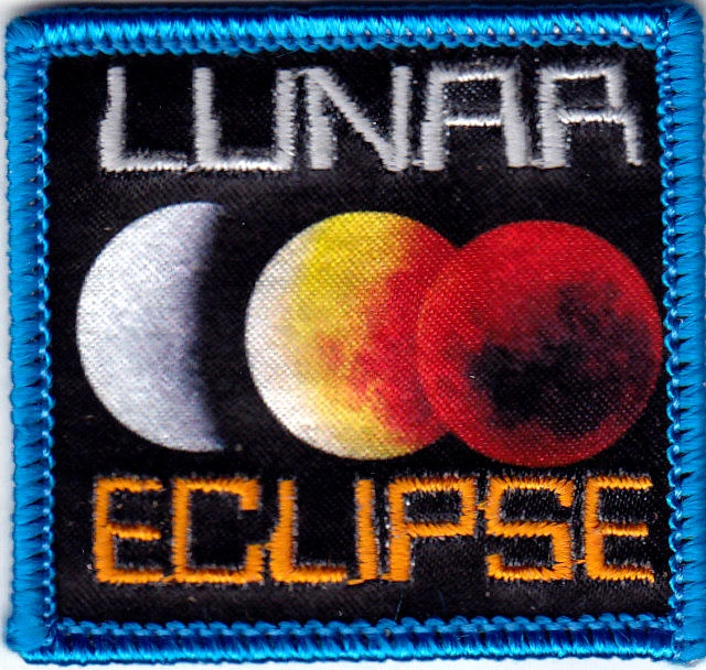 LUNAR ECLIPSE Iron On Printed Patch Astronomy Earth - Image 1 of 1