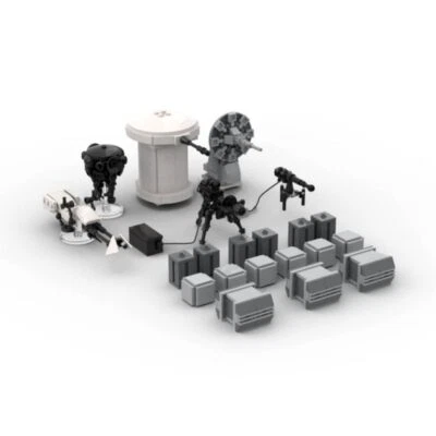 Juego de juguetes Sci-Fi Space Wars Carrier Paisaje Modelo 1813 Ladrillos MOC-124628 Foto 1 de 4