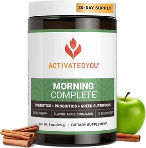 ACTIVATEDYOU Morning Complete - Daily Wellness Greens Drink Mix (Apple Cinnamon) - Picture 1 of 5