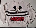 Vintage 70s Walt  Disney World Sweater Sweatshirt Mickey Rare Sz Medium 3d Eyes